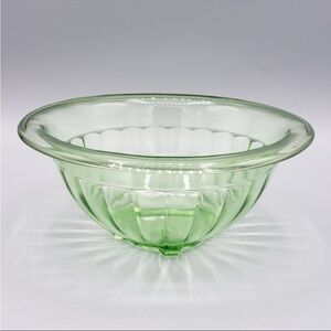 Hazel-Atlas Uranium Glass Ribbed Mixing Bowl - UV Reactive
